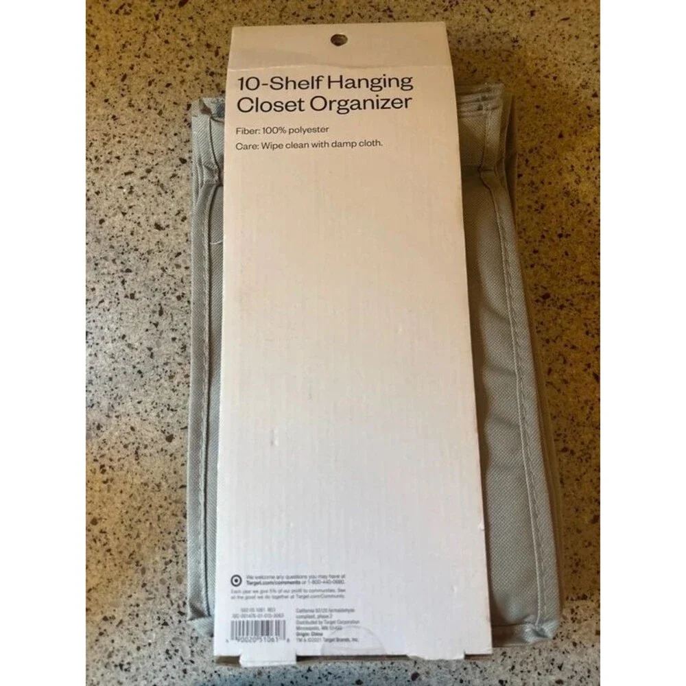 10-Shelf Hanging Closet Organizer